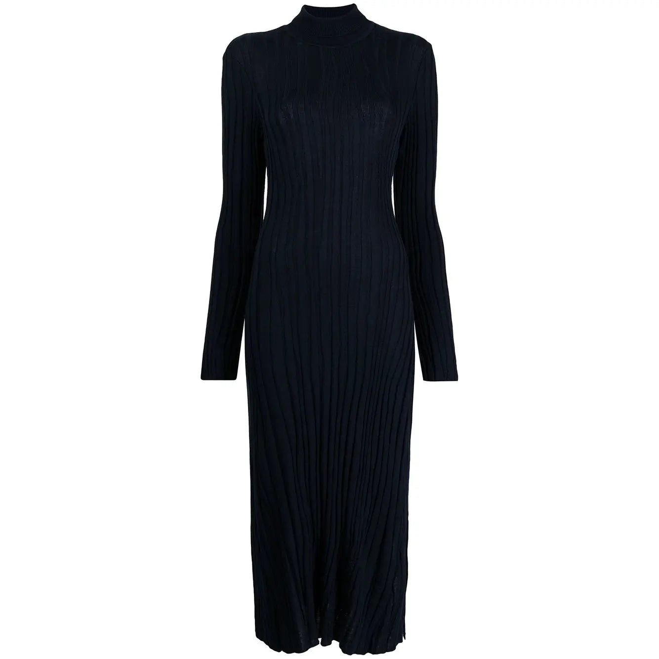 Knitwear Manufacturer Custom Knit Sweater Dress new autumn prom Long Sleeve Maxi Ribbed Knit Sweater Dress Women Clothing