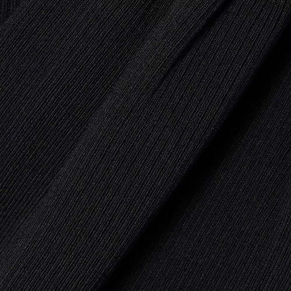 knitwear Knitted Dresses Black Cutout Ribbed