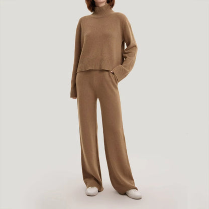 Wool Cashmere Sweater Cardigan Oversize Knitted 3 Piece Women Knit Sweater Set