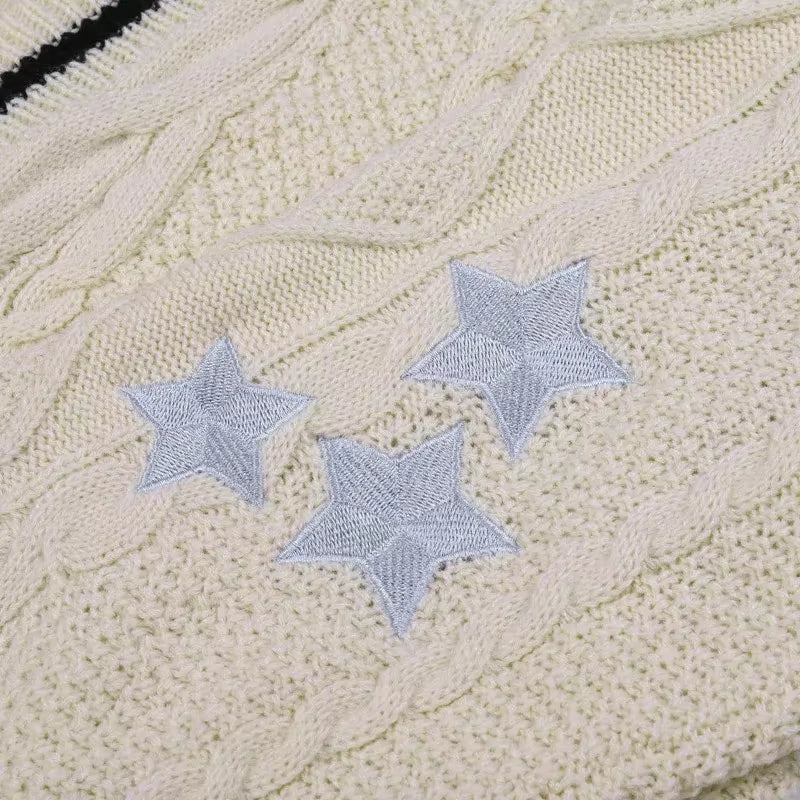 Custom Pattern Cardigan Women Embroidered Sweater Long Sleeve Knitwear