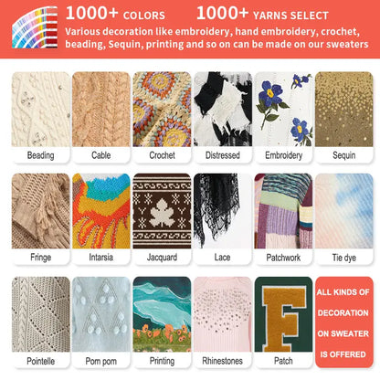 custom OEM ODM manufacturer sorority knitted jacquard wrap women sweater open front shawl cardigan sweater for women