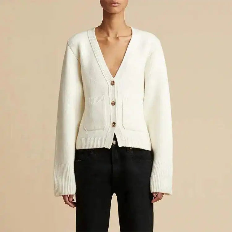 2024 Custom Oversized Knit Women’s Cardigan Coat – Button Island Blue Cardigan Sweater for Women