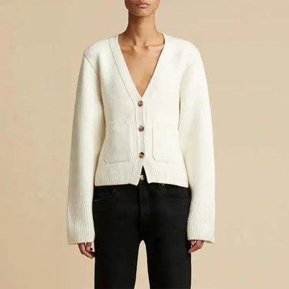 2024 Custom Oversized Knit Women’s Cardigan Coat – Button Island Blue Cardigan Sweater for Women