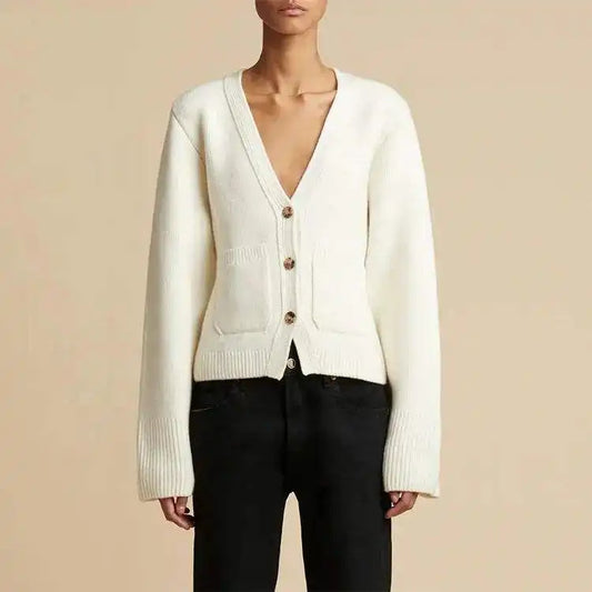 2024 Custom Oversized Knit Women’s Cardigan Coat – Button Island Blue Cardigan Sweater for Women