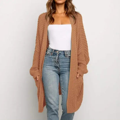 custom wholesale long cardigan sweater for women v neck knit cardigan women overised long cardigan mujer