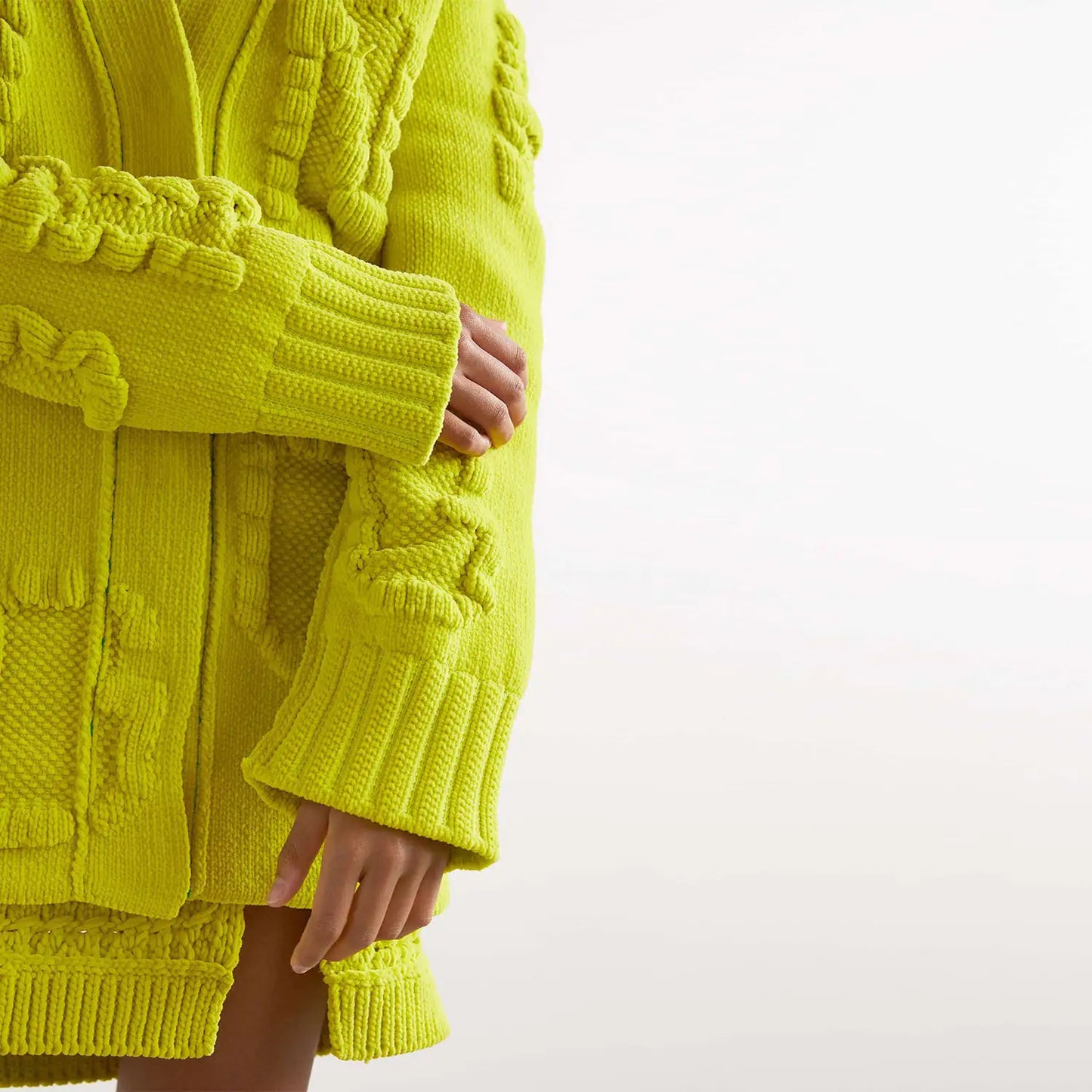 Custom women embossed sweater rib knitted luxury v neck long sleeve cardigan oversized green cardigan women custom knit sweater