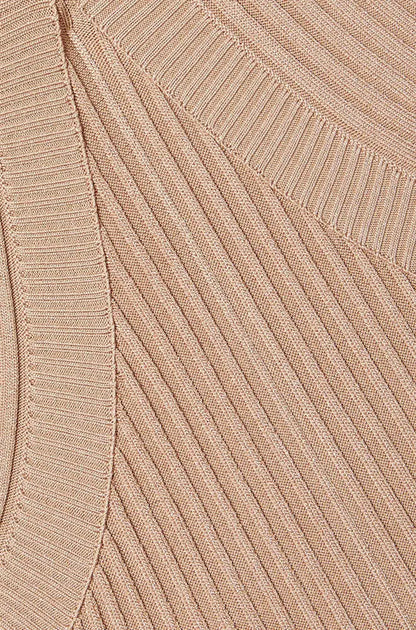 Knitwear manufacturers custom v neck long sleeve big hem fall 2024 women clothes maxi dresses rib knit sweater casual dress