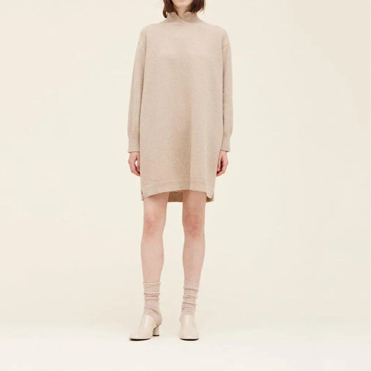 Knitwear Manufacturer Custom vintage sweater dress Long Sleeve elegant Women custom knit sweater dress for plus size women