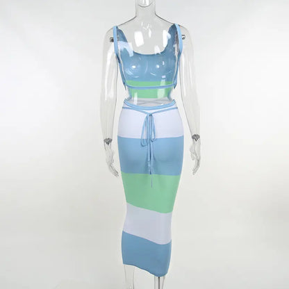 Custom Summer y2k woman dresses Casual Sexy Sling print Knit sweater Dress women clothing
