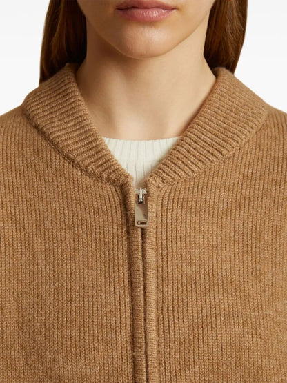 knitwear manufacturer Custom knit sweater zipper oversized women cardigan long sleeve causal knitted women cardigan sweater