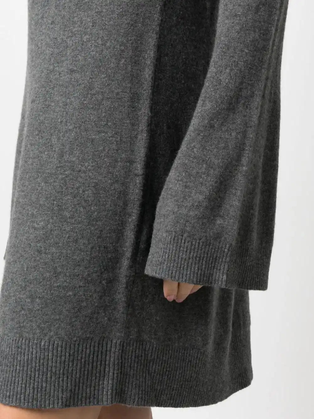 knitwear manufacturers custom dark grey Wool Knit Dress midi Knit Dress fall sweater dress women clothing