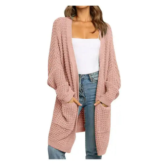 custom wholesale long cardigan sweater for women v neck knit cardigan women overised long cardigan mujer