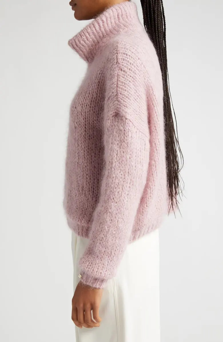 2023 winter clothes custom knit sweater women mohair zipper cardigan chunky knit jacket zip up sweater cardigan for women