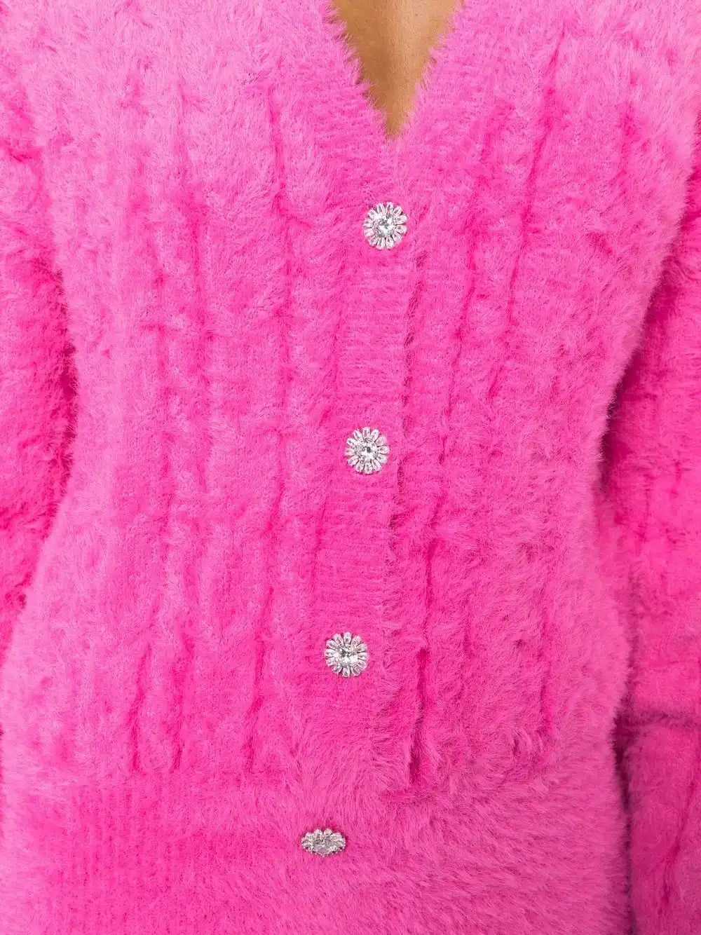 Winter High Quality Custom pink fuzzy sweater dress V Neck Sexy Knitted Long Sleeve Mini Sweater Dress for Women