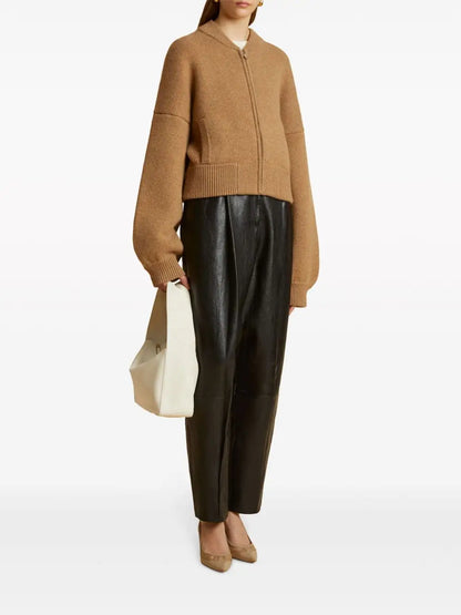 knitwear manufacturer Custom knit sweater zipper oversized women cardigan long sleeve causal knitted women cardigan sweater