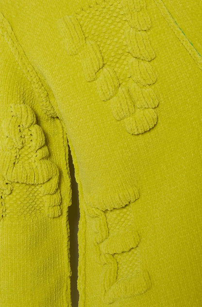 Custom women embossed sweater rib knitted luxury v neck long sleeve cardigan oversized green cardigan women custom knit sweater