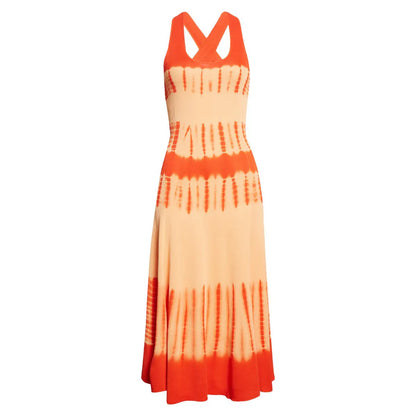 Dress manufacturer custom knit tank top dress sleeveless modest tie dye maxi Sweater Dress women Clothing