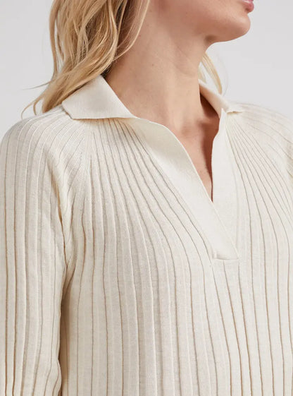 Custom knit sweater dress women polo v neck long sleeve jumper maxi winter women Ribbed knitted sweater dresses plus size