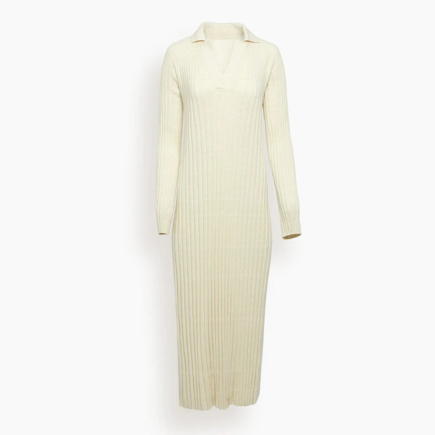 Custom knit sweater dress women polo v neck long sleeve jumper maxi winter women Ribbed knitted sweater dresses plus size