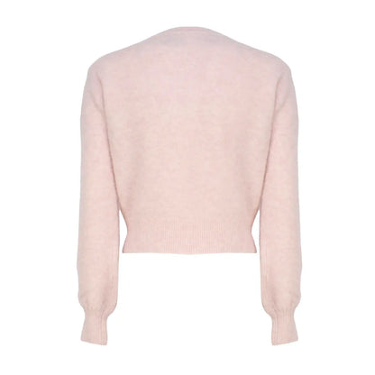 Knitwear manufacturer Custom sweater woman cropped Cardigan embroidered logo Sweater ladies Knit heart Sweater for women