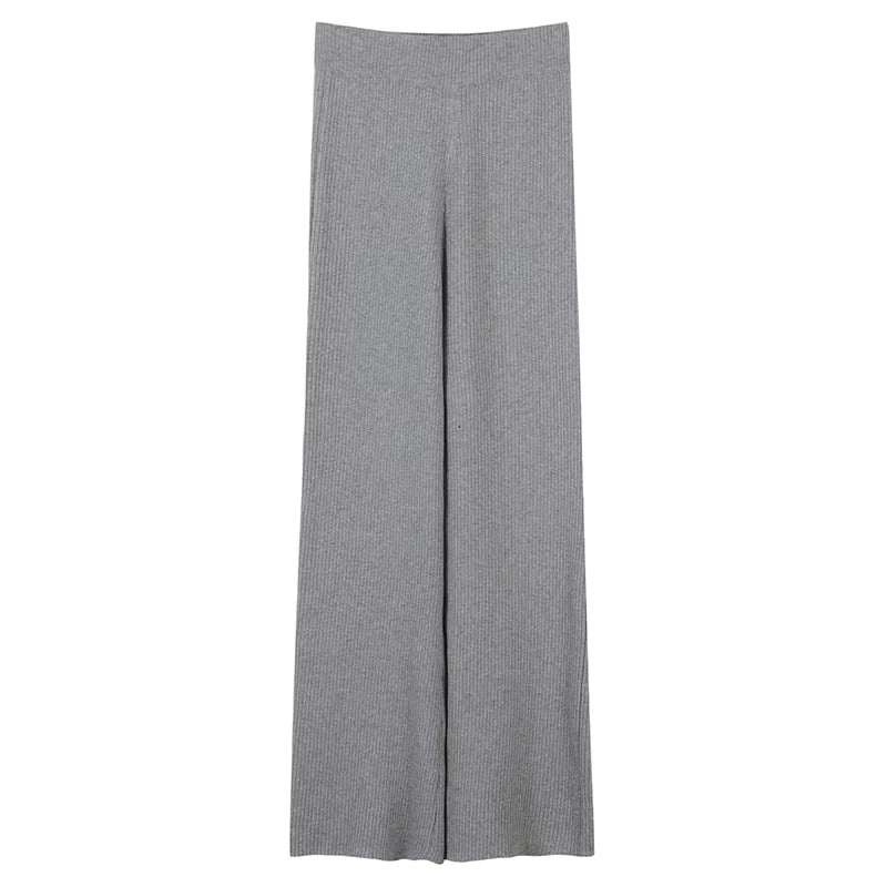 Winter Ladies Pullover Women Knit pant set Wool cashmere Sweater Suits