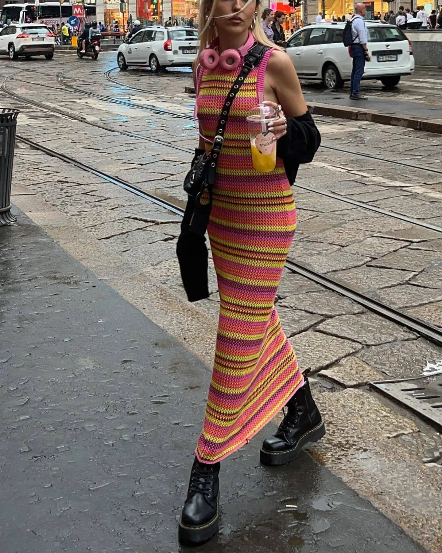 Sleeveless Boho Casual A-Line Bodycon Sweater Dress